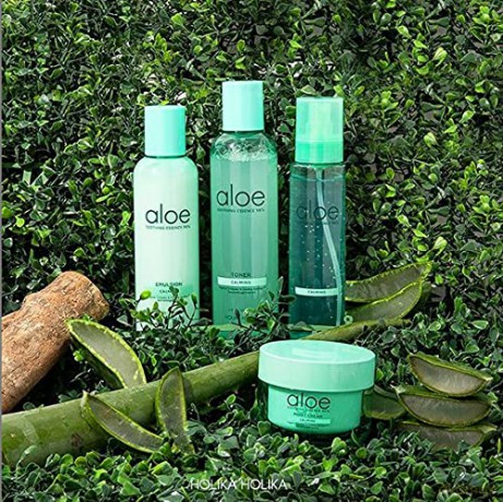 Holika Holika Aloe Soothing Essence 98% Toner 200 ml Sofort feuchtigkeitsspendend und beruhigend mit Aloe-Extrakt
