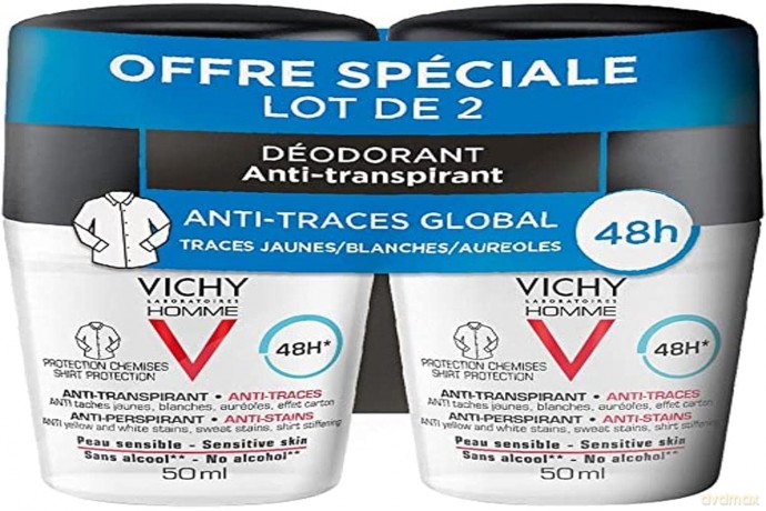 Homme Deo Roll-On Antitranspirante 48H Lote 2 Pz