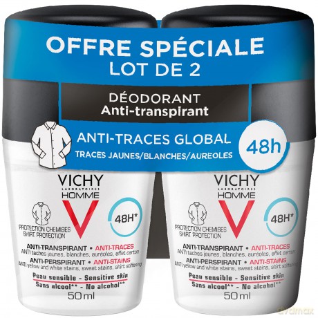 Homme Deo Roll-On Antitranspirante 48H Lote 2 Pz