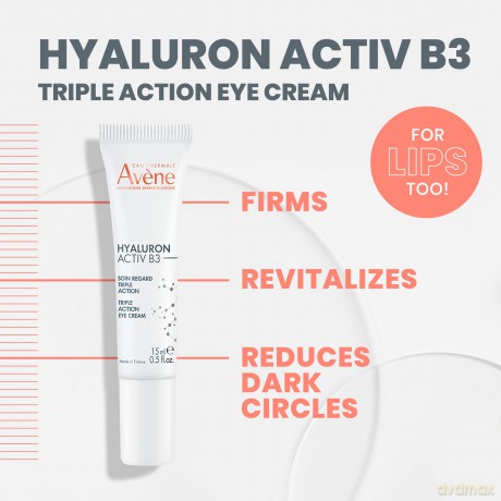 Hyaluron Activ B3 Augenpflege mit dreifacher Korrektur 15 ml Sahne