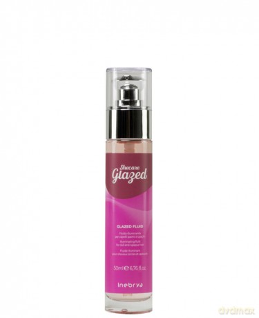 Inebrya Shecare Glazed Fluido Illuminante Per Capelli Spemti e Opachi, 50 ml