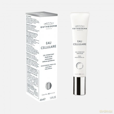 Institut Esthederm - Zellwasser - feuchtigkeitsspendendes Gel für Gesicht und Hals - spendet langanhaltende Feuchtigkeitspflege, ohne zu glänzen, Tube 40 ml