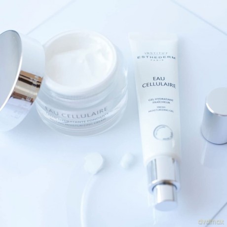 Institut Esthederm - Zellwasser - feuchtigkeitsspendendes Gel für Gesicht und Hals - spendet langanhaltende Feuchtigkeitspflege, ohne zu glänzen, Tube 40 ml