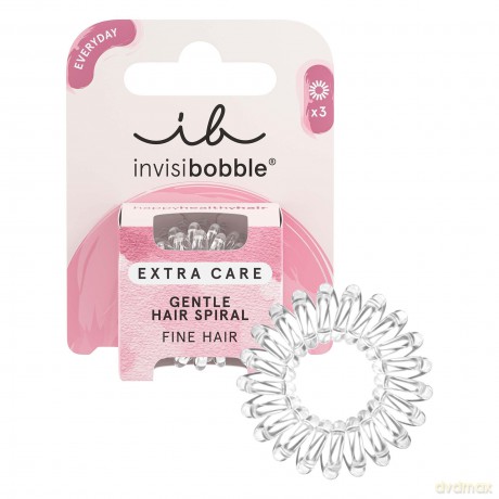 invisibobble Extra Care Haargummis Mini Crystal Clear I Kleine 3x transparente Haargummis Feines Haar I das Original, designed im Herzen Münchens
