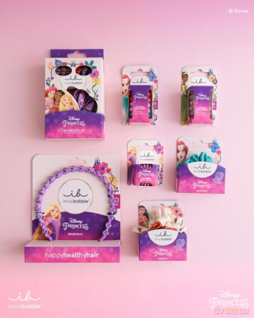 invisibobble KIDS Scrunchie Disney Ariel - Grün mit Glitzer, 1 Stück - Haarschmuck Mädchen, Haargummis Mädchen, Exklusiver Haargummi Scrunchie für Kinder