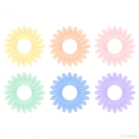 invisibobble Kids Take me to Candyland, Kinder Haargummi Spiral Zopfgummi, Hoher Tragekomfort, Wasserabweisend, Perfekt für Kinder, Bunte Regenbogenfarben, 6 Stück, 1 stück (6er Pack)
