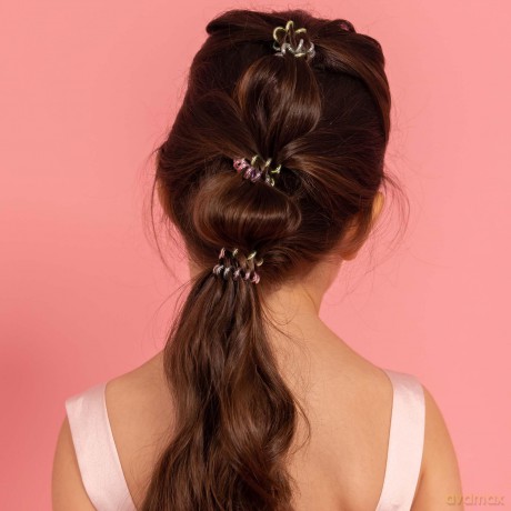 invisibobble Kinder Haargummis für Mädchen, Rosa und Regenbogenhaargummis, 1x Scrunchie und 3 x Original Spiralhaargummis, Geschenk für Mädchen ohne Ziepen, 4 Stück