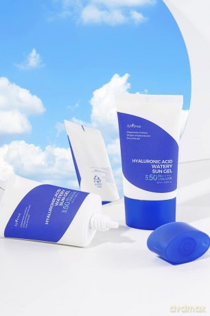 ISNTREE Hyaluronic Acid Watery Sun Gel 50ml - Sonnencreme für Gesicht mit Hyaluron - SPF/LSF 50+ Sunscreen