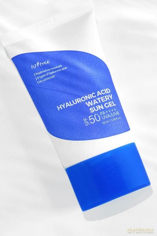 ISNTREE Hyaluronic Acid Watery Sun Gel 50ml - Sonnencreme für Gesicht mit Hyaluron - SPF/LSF 50+ Sunscreen