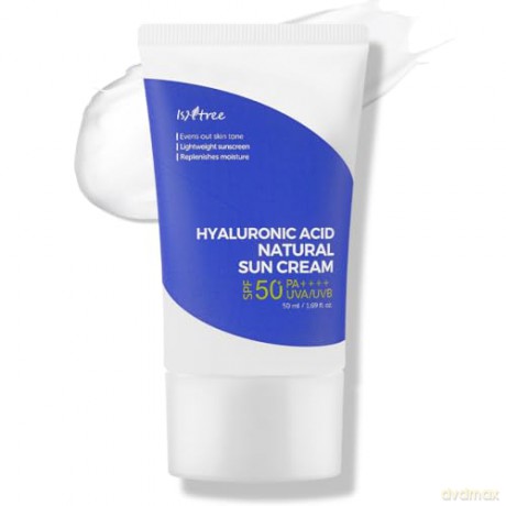 IsNtree Natürliche Sonnencreme mit Hyaluronsäure LSF 50 PA++++ 50 ml, 1,69 fl.oz | Gleicht den Hautton aus | Leichter Sonnenschutz | Spendet Feuchtigkeit