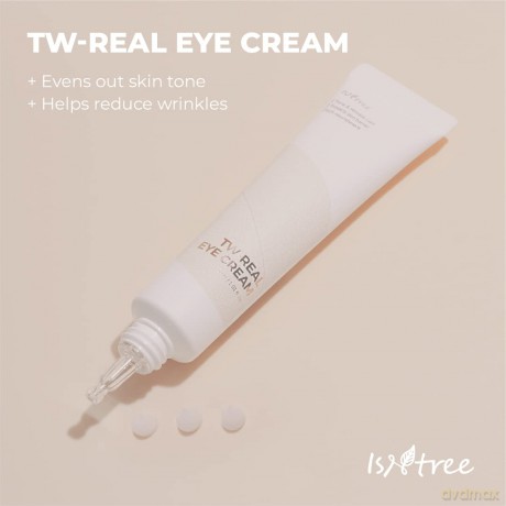 ISNTREE TW-REAL Augencreme, koreanische Augencreme gegen Augenringe, Tränensäcke, 31,8 ml - Pflegebehandlung - reduziert feine Linien, Schwellungen, Trockenheit - stumpfe Stellen unter den Augen