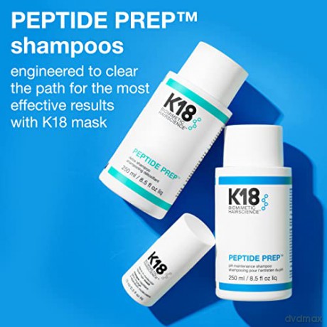 K18 K18 Peptide Prep Color Safe Detox Clarifying Shampoo nährt das Haar und entfernt gleichzeitig Ablagerungen für ein sauberes, gesundes Haar, 8,5 fl oz, transparent