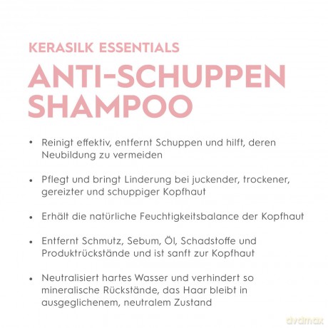 Kerasilk Essential, Anti-Schuppen Shampoo für sensible Kopfhaut und dünner werdendes Haar, 250ml
