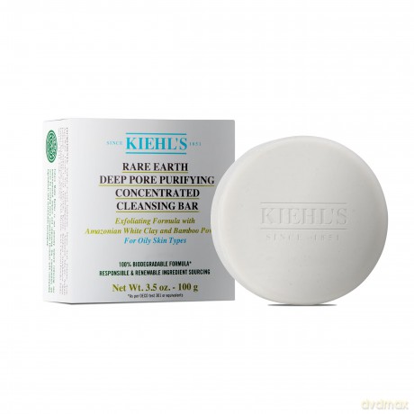 KIEHL'S Rare Earth Deep Pore Purifying Concentrated Cleansing Bar, 100 g