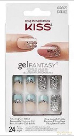 Kiss Gel Fantasy - 24 Nägel künstliche Glitzer kgn03 C