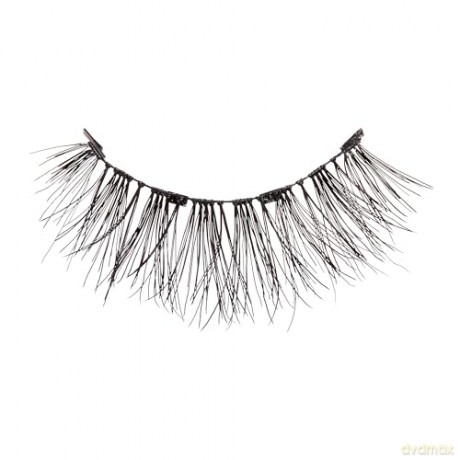 KISS Magnetische Wimpern, Tempt, 1 Paar synthetische falsche Wimpern mit 5 Doppelstärken-Magneten Schwarz