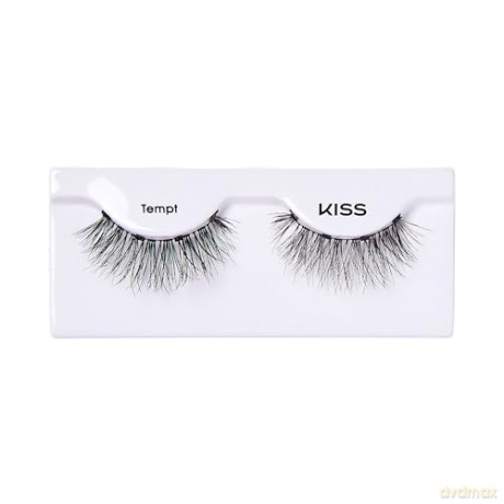 KISS Magnetische Wimpern, Tempt, 1 Paar synthetische falsche Wimpern mit 5 Doppelstärken-Magneten Schwarz