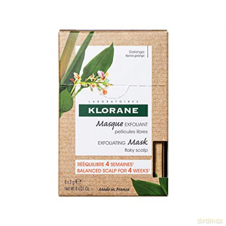 Klorane Galangal Treating Powder - Maske für anhaltende Schuppen, 8x3gr