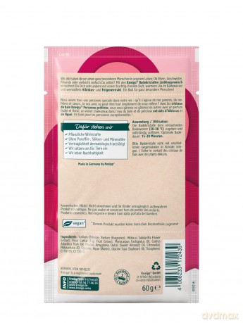 Kneipp Badekristalle Lieblingsmensch, Sachet mit naturreinem Tiefensalz und mit hochwertigem Hibiskus- und Feigenextrakt, fruchtig-floraler Duft, 60g
