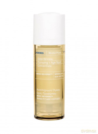 KORRES WHITE PINE Meno Reverse Aufpolsterndes Konzentrat bei tiefen Falten und Altersflecken für reife Haut nach den Wechseljahren, vegan, 30 ml