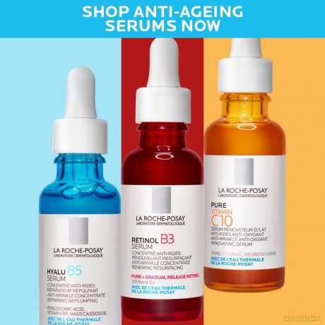 La Roche Posay Anti-Falten Serum-Konzentrat, Für normale bis empfindliche Haut, Intensiv Korrigierend und Regenerierend, Retinol und Vitamin B3, Retinol B3 Serum, 30 ml