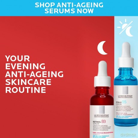La Roche Posay Anti-Falten Serum-Konzentrat, Für normale bis empfindliche Haut, Intensiv Korrigierend und Regenerierend, Retinol und Vitamin B3, Retinol B3 Serum, 30 ml