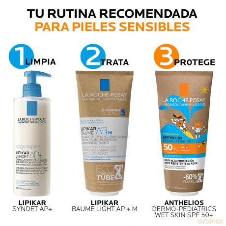 La Roche Posay Sonnenschutzgel für empfindliche Kinderhaut, LSF 50 +, Mit Wet-Skin-Technology und Thermalwasser, Wet Skin Gel, Anthelios Dermo-Pediatrics, 200 ml
