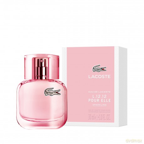 LACOSTE L.12.12 POUR ELLE Sparkling Eau de Toilette, blumig-fruchtiger Duft mit Patschuli und Jasmin für lebhafte Frauen, 30ml