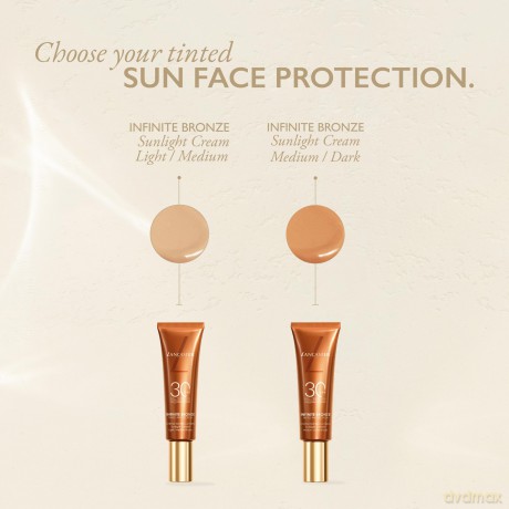 Lancaster Infinite Bronze Tinted Protection Sunlight Cream LSF30 Light/Medium Shade 50 ml