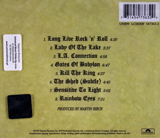 Rainbow: Long Live Rock'n'roll 1976 (Wersja Zremasterowana) [CD]