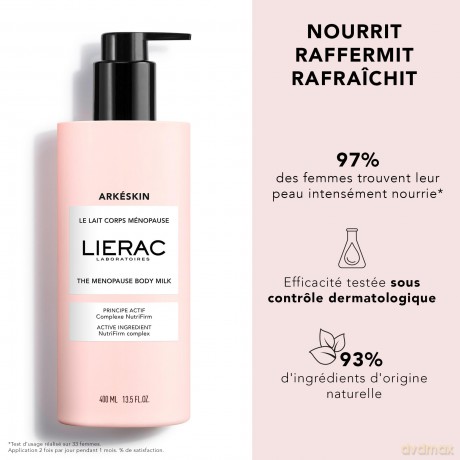 Lierac Arkeskin Körpermilch, korrigiert sichtbare Zeichen der Menopause auf der Haut, Format 400 ml