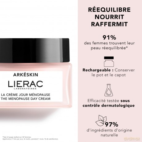 Lierac Arkeskin Tagescreme, korrigiert sichtbare Zeichen der Menopause auf der Haut, Format 50 ml