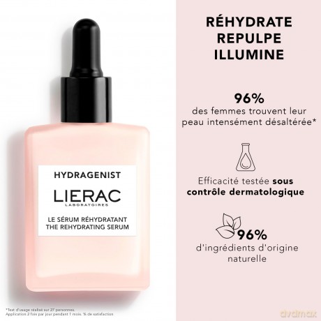Lierac Hydragenist Gesichtsserum, feuchtigkeitsspendend, erfrischend, für alle Hauttypen, Format 30 ml