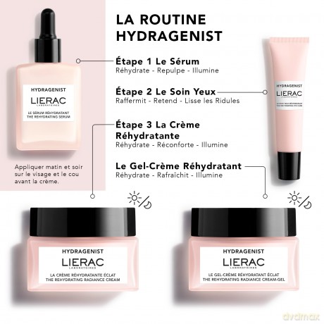 Lierac Hydragenist Gesichtsserum, feuchtigkeitsspendend, erfrischend, für alle Hauttypen, Format 30 ml
