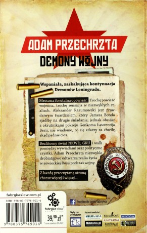 Demony Wojny część 1 - Adam Przechrzta [KSIĄŻKA]