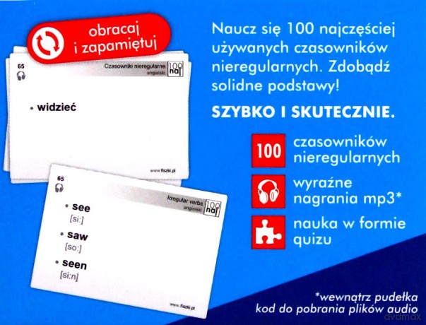 Fiszki Angielski Czasowniki Nieregularne [KSIĄŻKA]