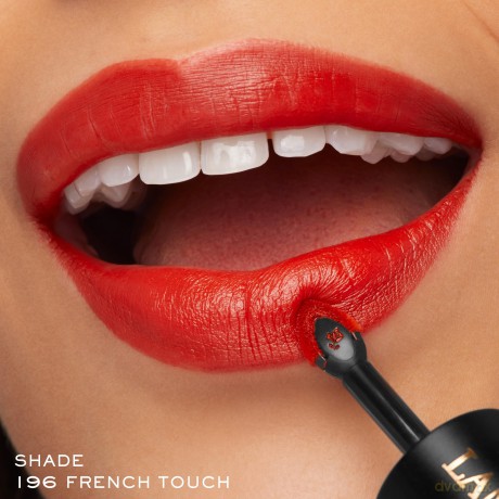 Long-lasting matte lipstick L`Absolu Rouge Drama Ink Semi-Matte Lip Ink 6 ml - Shade: 525 French Bisou