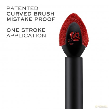 Long-lasting matte lipstick L`Absolu Rouge Drama Ink Semi-Matte Lip Ink 6 ml - Shade: 555 Soif de Vivre