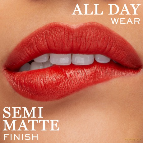 Long-lasting matte lipstick L`Absolu Rouge Drama Ink Semi-Matte Lip Ink 6 ml - Shade: 555 Soif de Vivre