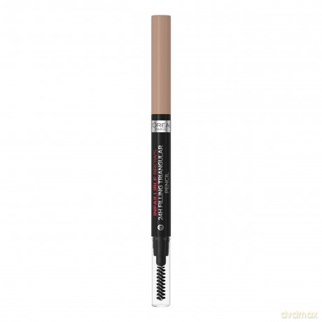 L'Oréal Paris Augenbrauenstift mit herausdrehbarer Dreiecksspitze für definierte und natürliche Augenbrauen, Infaillible Brows 24h Brow Filling Triangular Pencil, Nr. 6.0 Dark Blonde