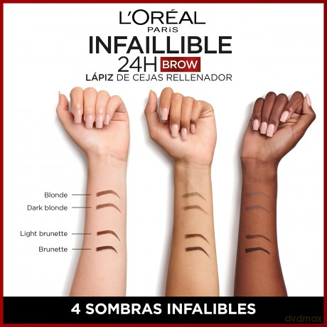 L'Oréal Paris Augenbrauenstift mit herausdrehbarer Dreiecksspitze für definierte und natürliche Augenbrauen, Infaillible Brows 24h Brow Filling Triangular Pencil, Nr. 6.0 Dark Blonde