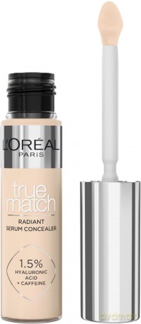 L'Oréal Paris Concealer für ein natürliches Strahlen, Feuchtigkeitsspendend und aufpolsternd, Gesichts Make-Up mit Hyaluronsäure und Koffein, True Match Radiant Serum Concealer 1.5N, 11 ml