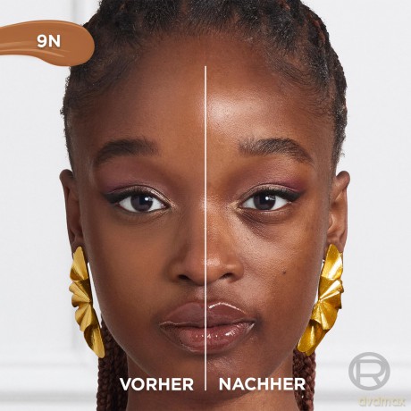 L'Oréal Paris Concealer für ein natürliches Strahlen, Feuchtigkeitsspendend und aufpolsternd, Gesichts Make-Up mit Hyaluronsäure und Koffein, True Match Radiant Serum Concealer 9N, 11 ml