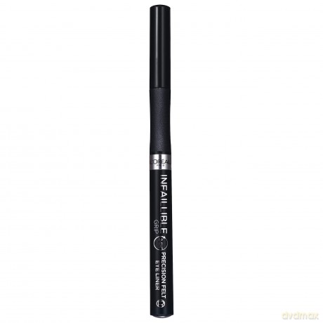 L'Oréal Paris Infaillible 27h Grip Precision Felt Liner schwarz, Eyeliner mit präziser Filzspitze für ausdruckstarke Ergebnisse, 1ml