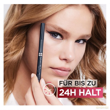 L'Oréal Paris Infaillible 27h Grip Precision Felt Liner schwarz, Eyeliner mit präziser Filzspitze für ausdruckstarke Ergebnisse, 1ml