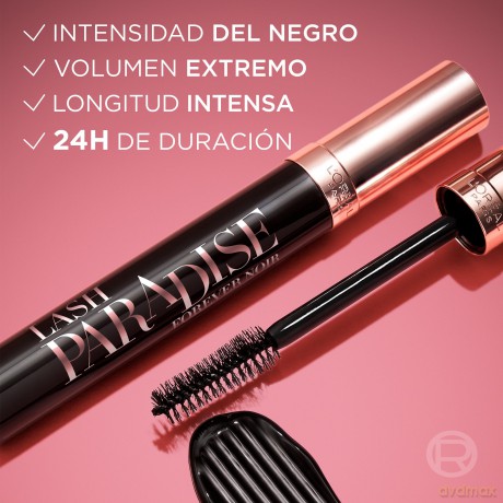 L'Oréal Paris Lash Paradise Forever Noir Mascara, Spektakuläre Länge, Pflegende Formel, Farbton: Forever Noir, 6.4 ml