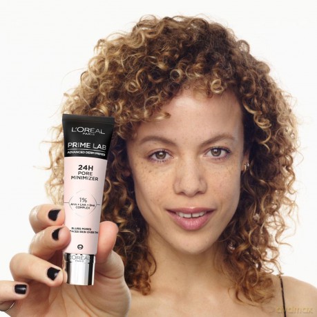 L'Oréal Paris Pore Minimizer Primer, Basis für ein langanhaltendes Make-up, sofort kaschierte Unebenheiten und optisch getarnte Poren, Bis zu 24h Halt, Prime Lab Advanced Derm Primer, 30 ml