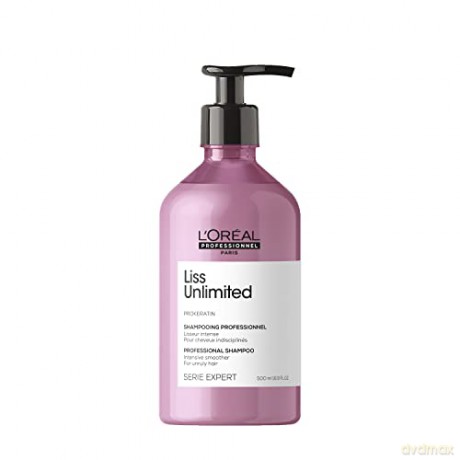 L'Oréal Professionnel | Glättendes Shampoo für rebellisches und widerspenstiges Haar, Anti-Frizz, Liss Unlimited, Expert Series, 500 ml