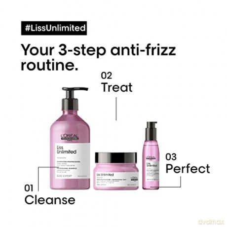 L'Oréal Professionnel | Glättendes Shampoo für rebellisches und widerspenstiges Haar, Anti-Frizz, Liss Unlimited, Expert Series, 500 ml