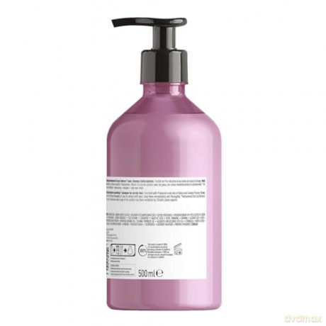 L'Oréal Professionnel | Glättendes Shampoo für rebellisches und widerspenstiges Haar, Anti-Frizz, Liss Unlimited, Expert Series, 500 ml